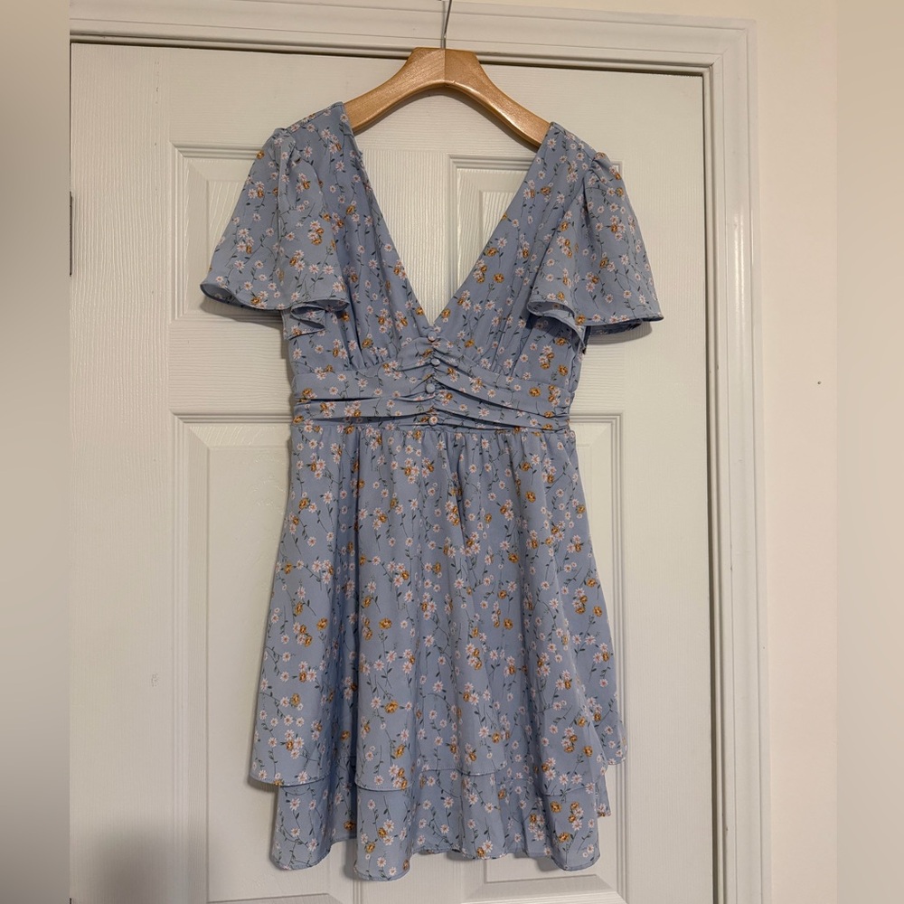 Altar’d State Floral Blue Dress